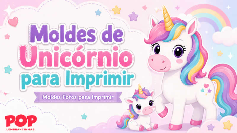 Moldes de Unicórnios para Imprimir e Recortar