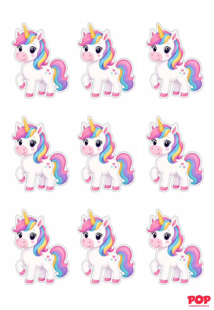 Moldes Pequenos de Unicórnios