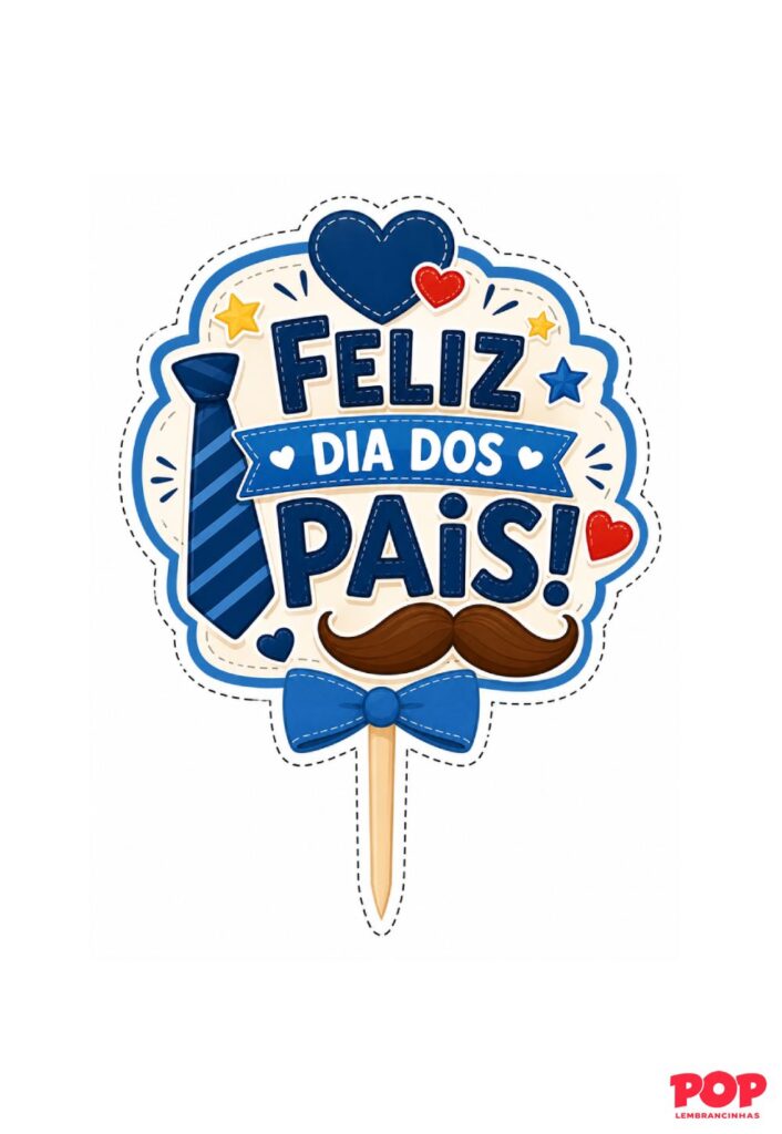Topo de Cupcake de Dia dos Pais para Imprimir