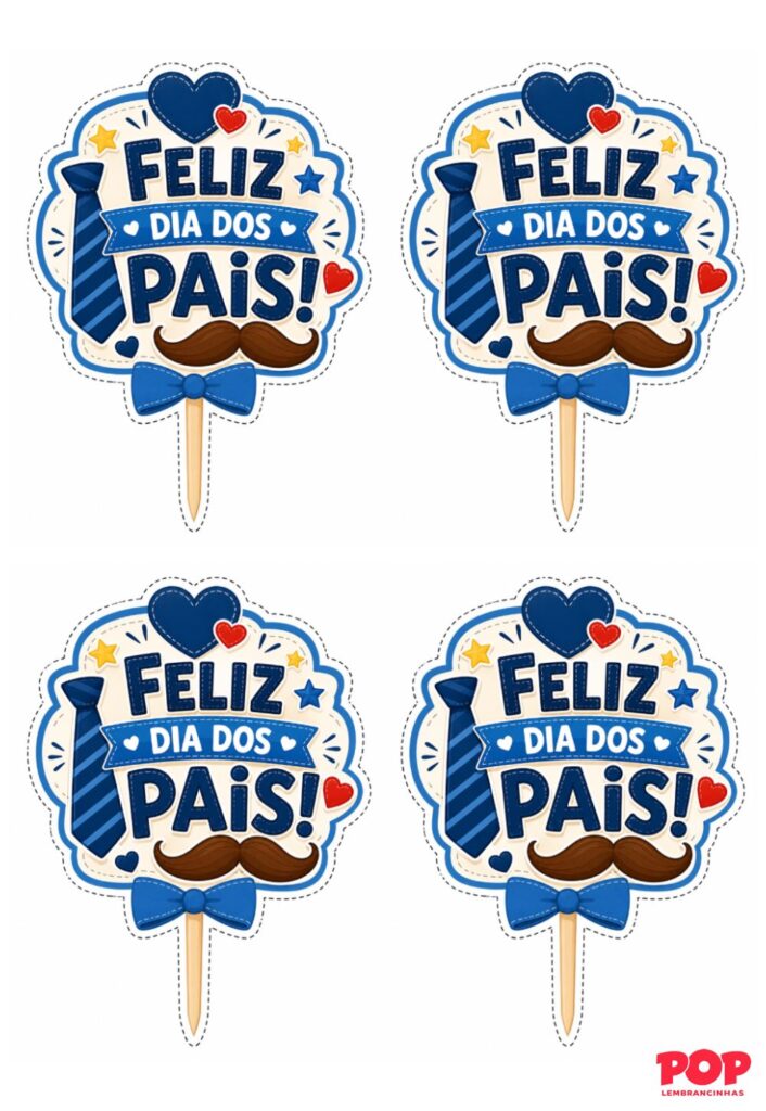 Moldes de Topos de Cupcake para Dia dos Pais