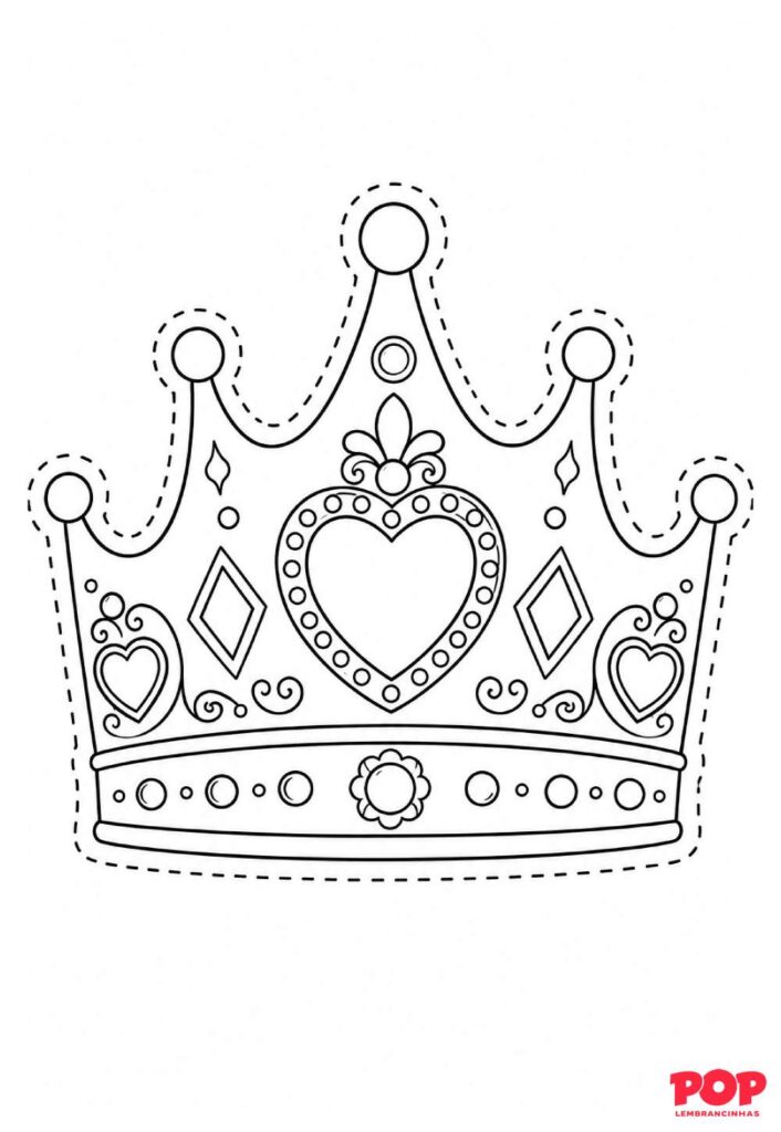Desenho de Coroa de Princesa para colorir