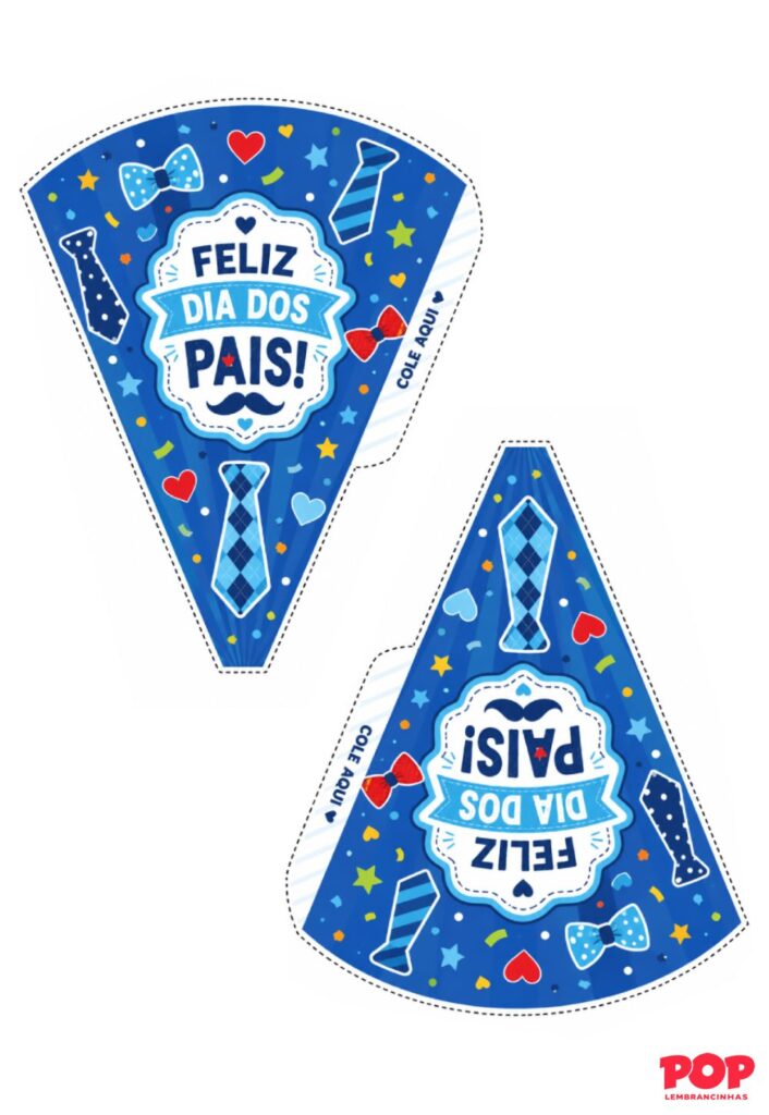 Moldes de Cone para Dia dos Pais