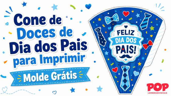 Moldes para Imprimir de Cone para Dia dos Pais