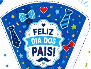 Molde de Cone para Dia dos Pais