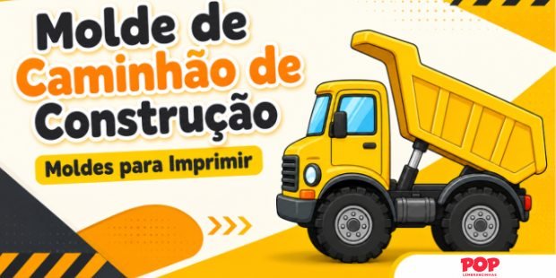 Moldes de Caminhão de Construção para Imprimir e Recortar