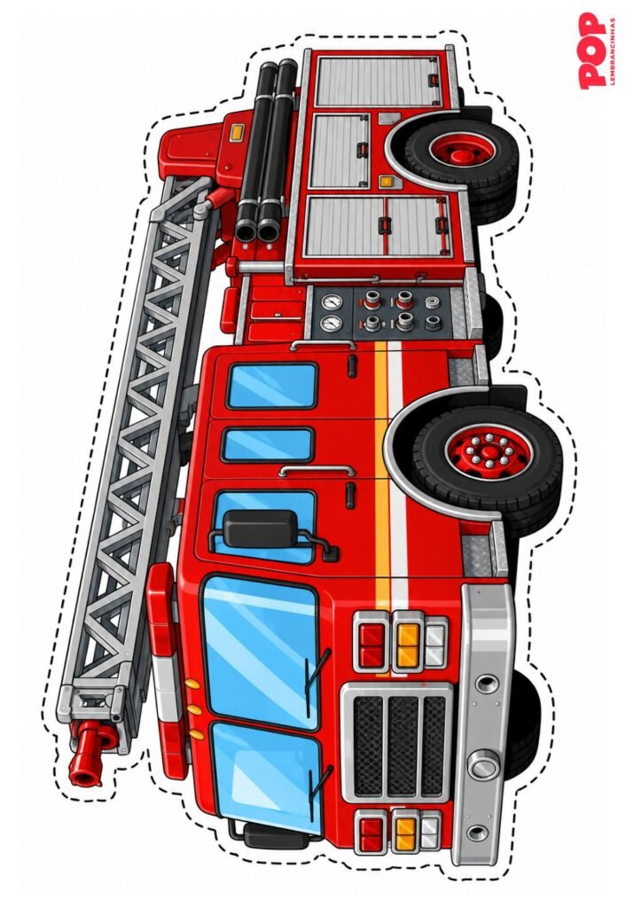 Molde de Carro de Bombeiro Grande
