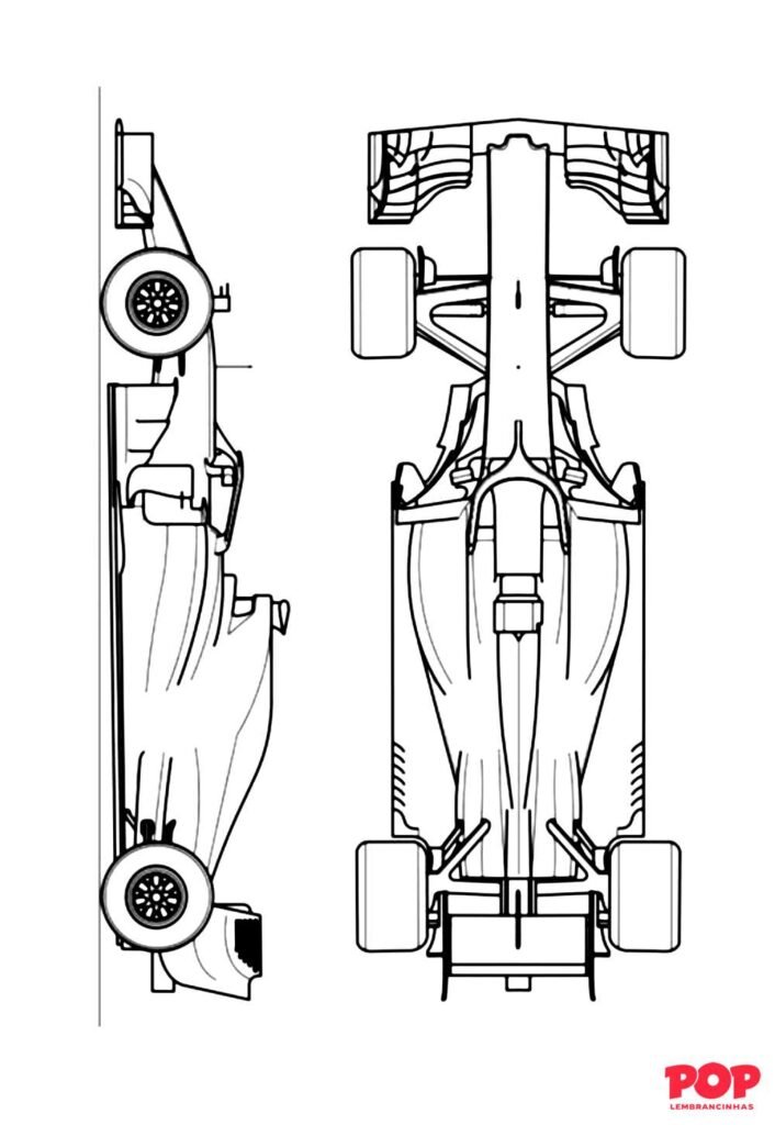 Moldes de Carro de Fórmula 1 para Imprimir