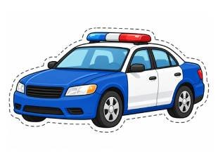 Moldes de Carro de Polícia para Imprimir