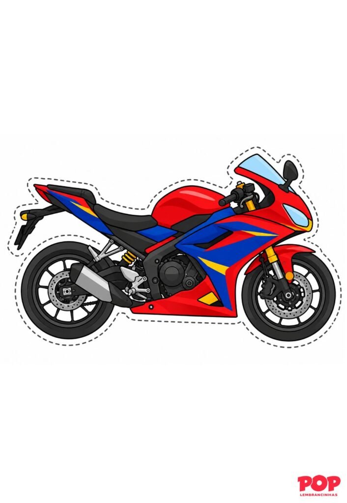 Molde de Moto para Imprimir