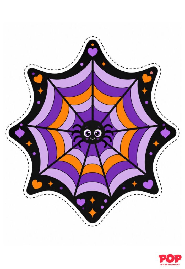 Molde de Teia de Aranha para Halloween
