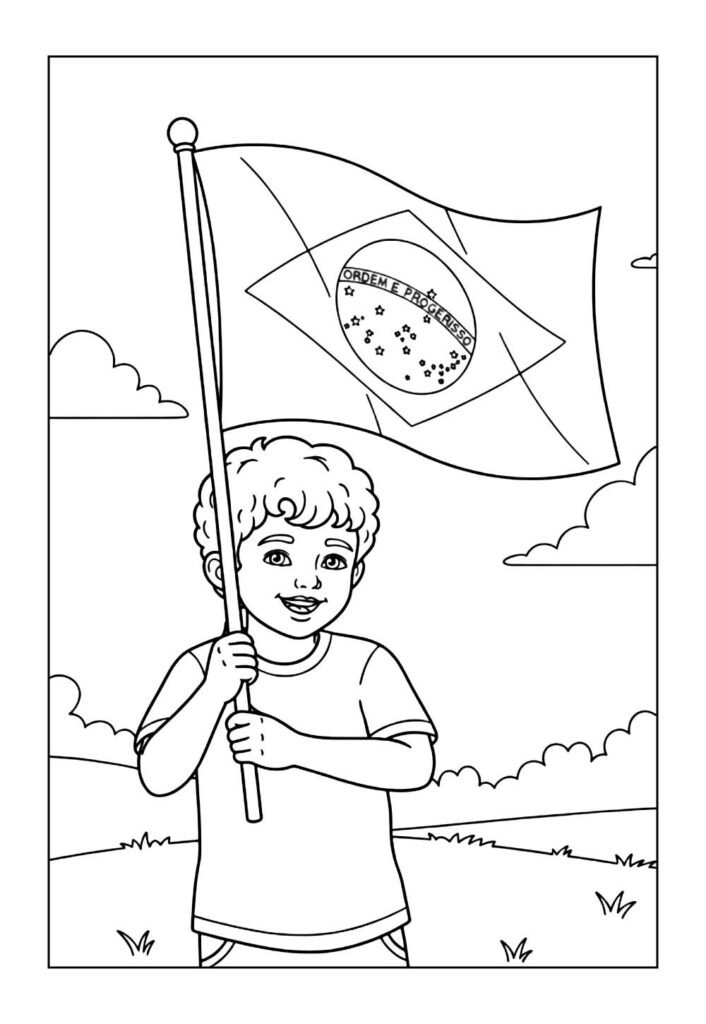 7 de Setembro para colorir