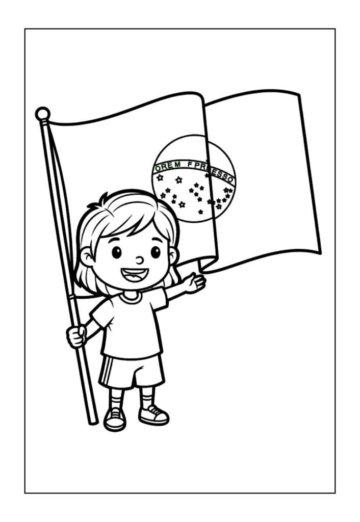 Desenho de 7 de Setembro para colorir