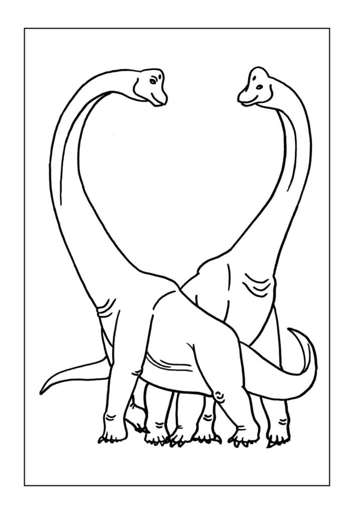Desenhos de Branquiossauro para pintar