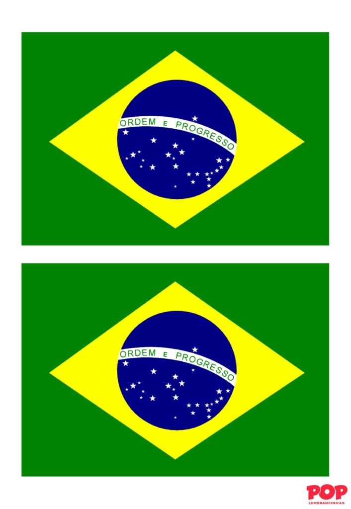 Moldes da Bandeira do Brasil para Imprimir