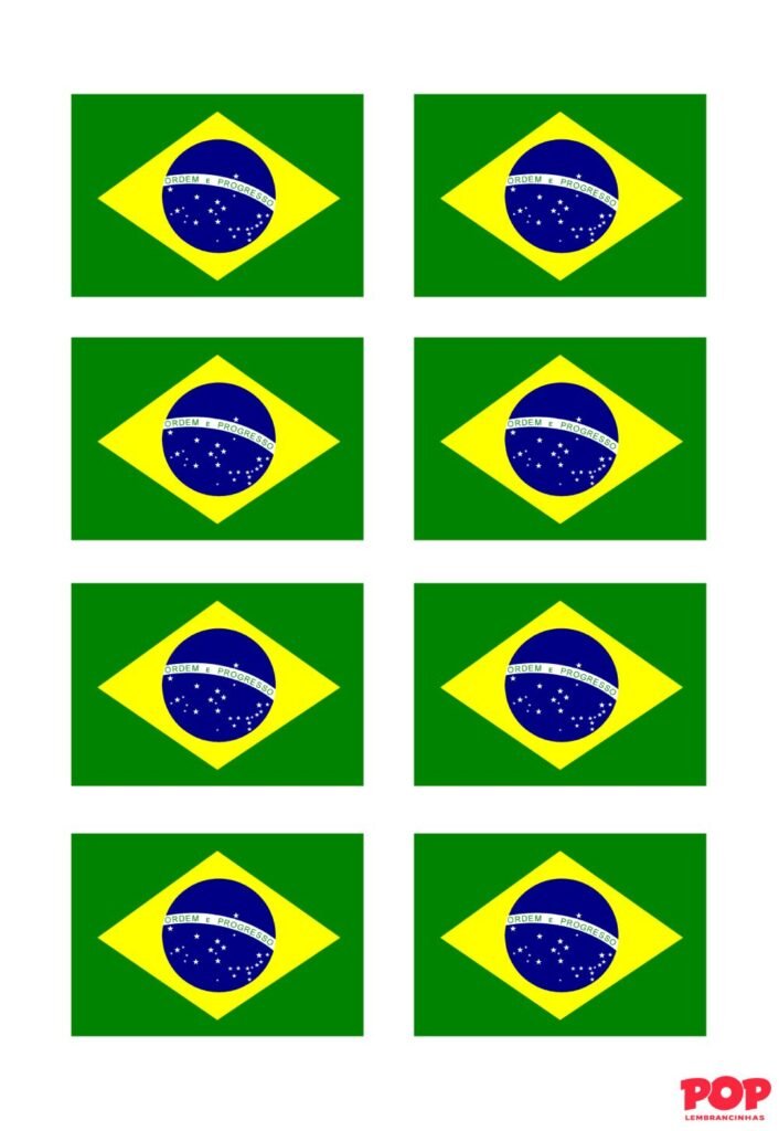 Moldes de Bandeiras do Brasil para Imprimir