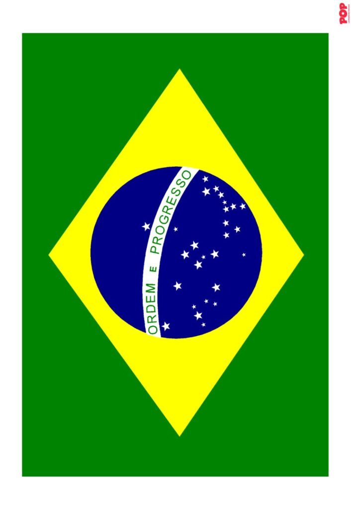 Molde Grande da Bandeira do Brasil