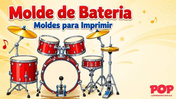 Moldes de Bateria para Imprimir