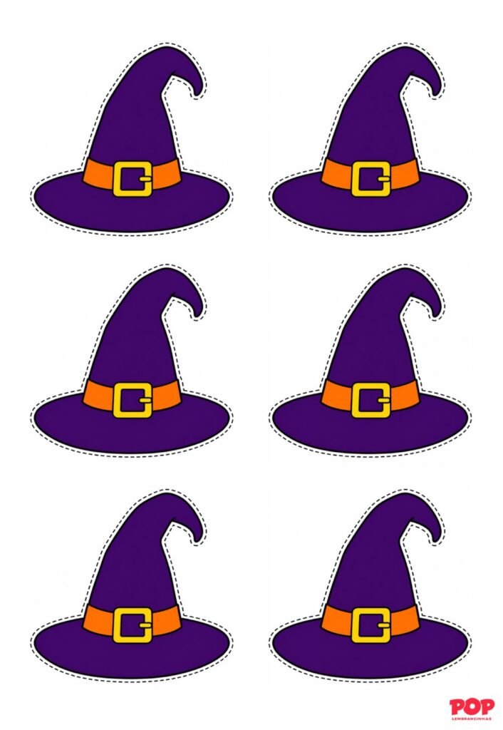Moldes Pequenos de Chapéu de Bruxa