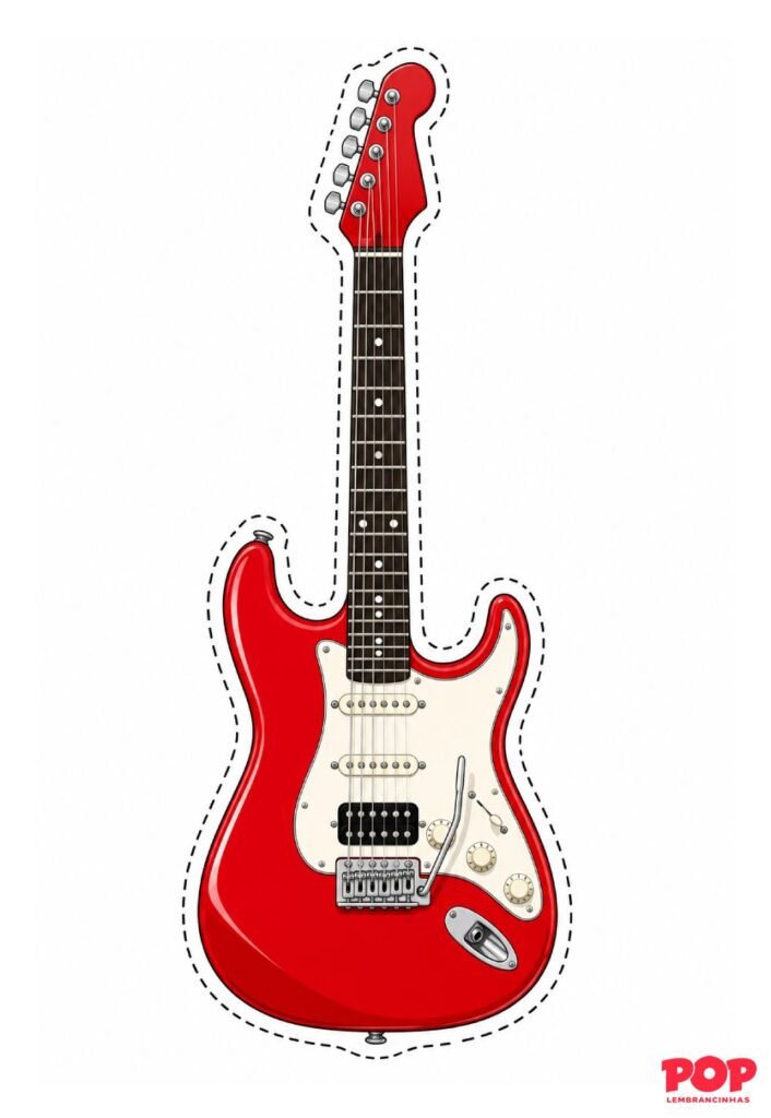 Molde de Guitarra para Imprimir