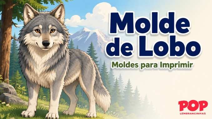 Molde de Lobo para Imprimir