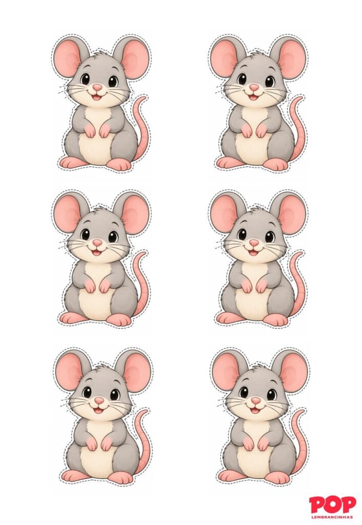 Moldes de Ratnhos para Imprimir