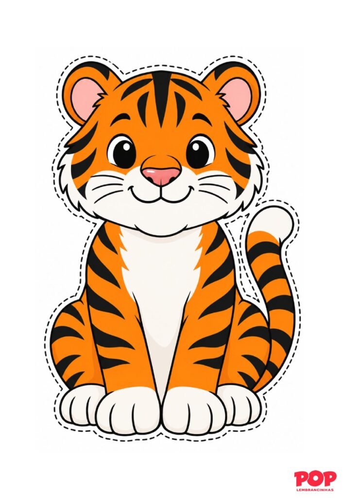Moldes de Tigre para Imprimir Grande