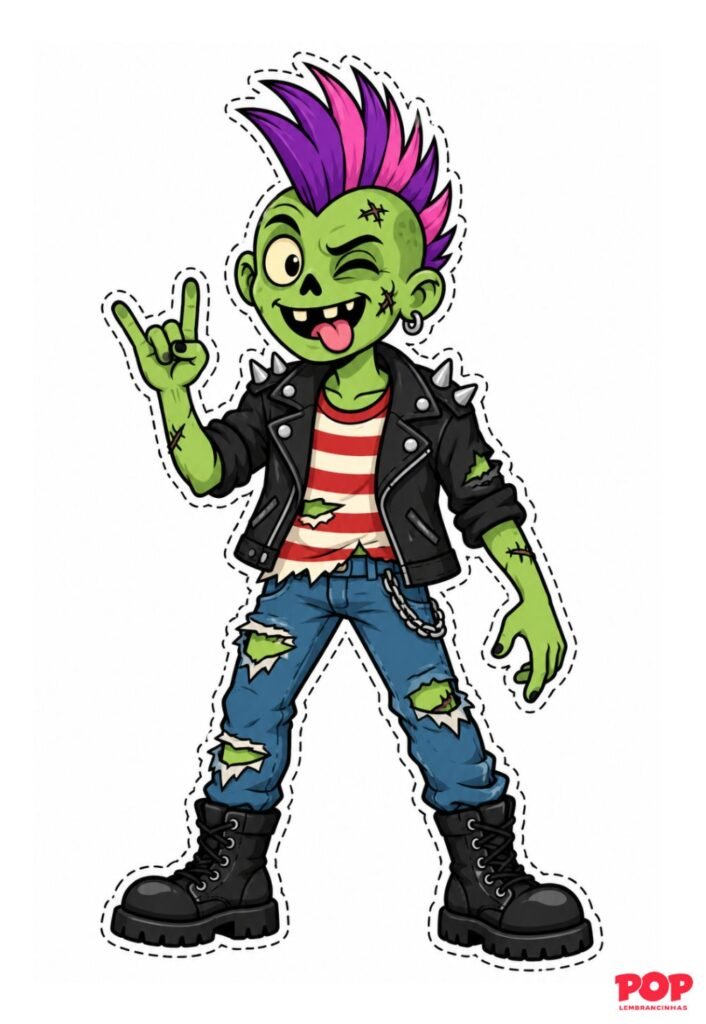 Molde de Zumbi Punk