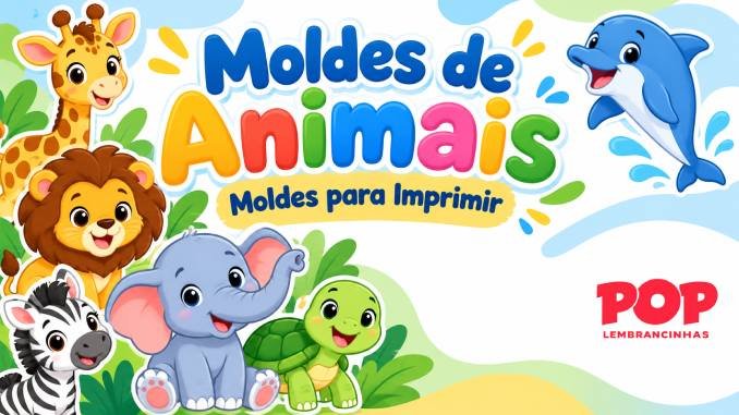 Moldes Coloridos de Animais para Imprimir