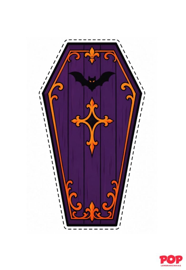 Molde de Caixão para Imprimir
