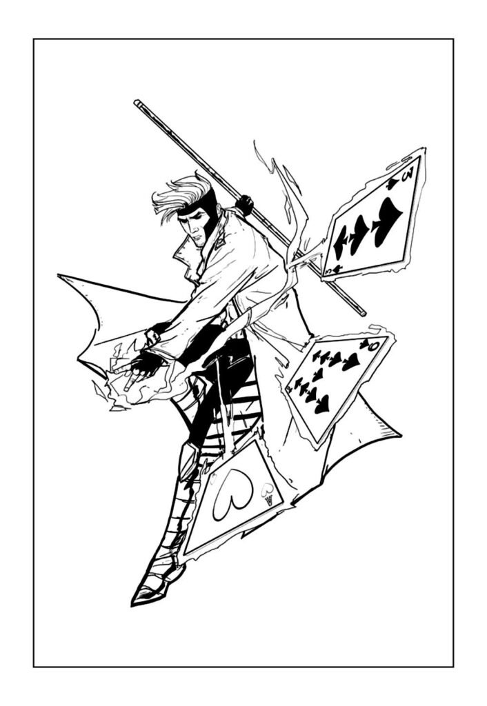 Desenhos de Gambit para colorir