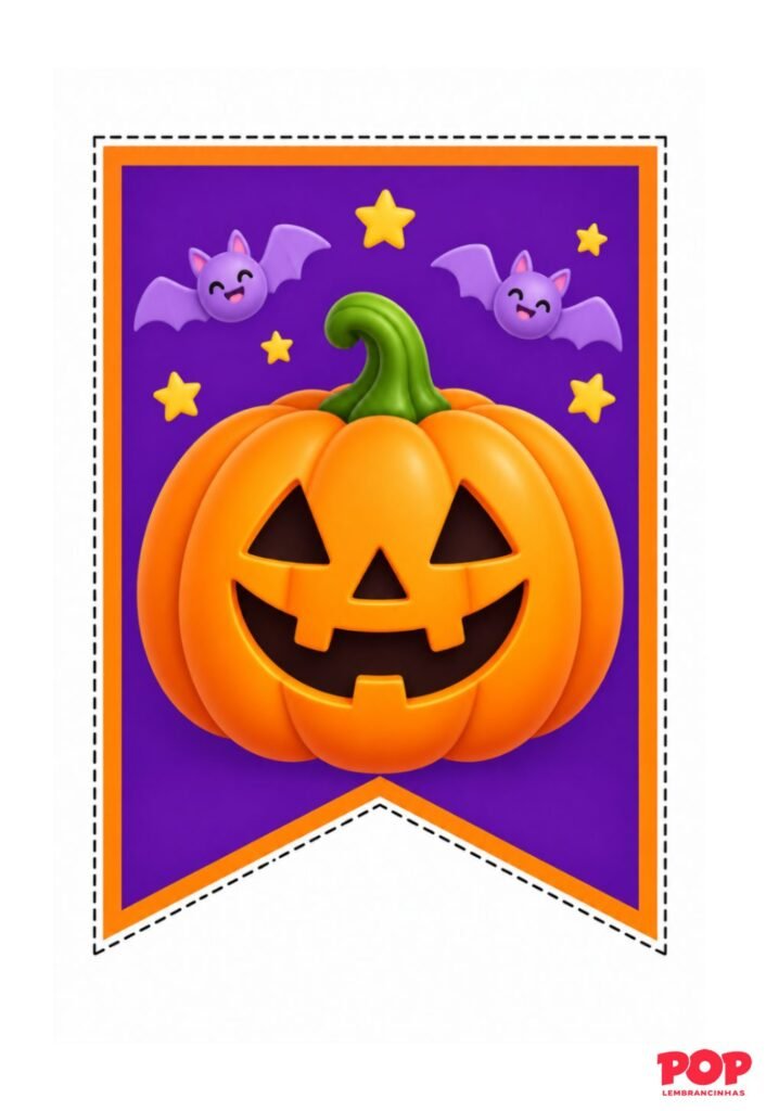 Bandeirinha de Halloween para Imprimir