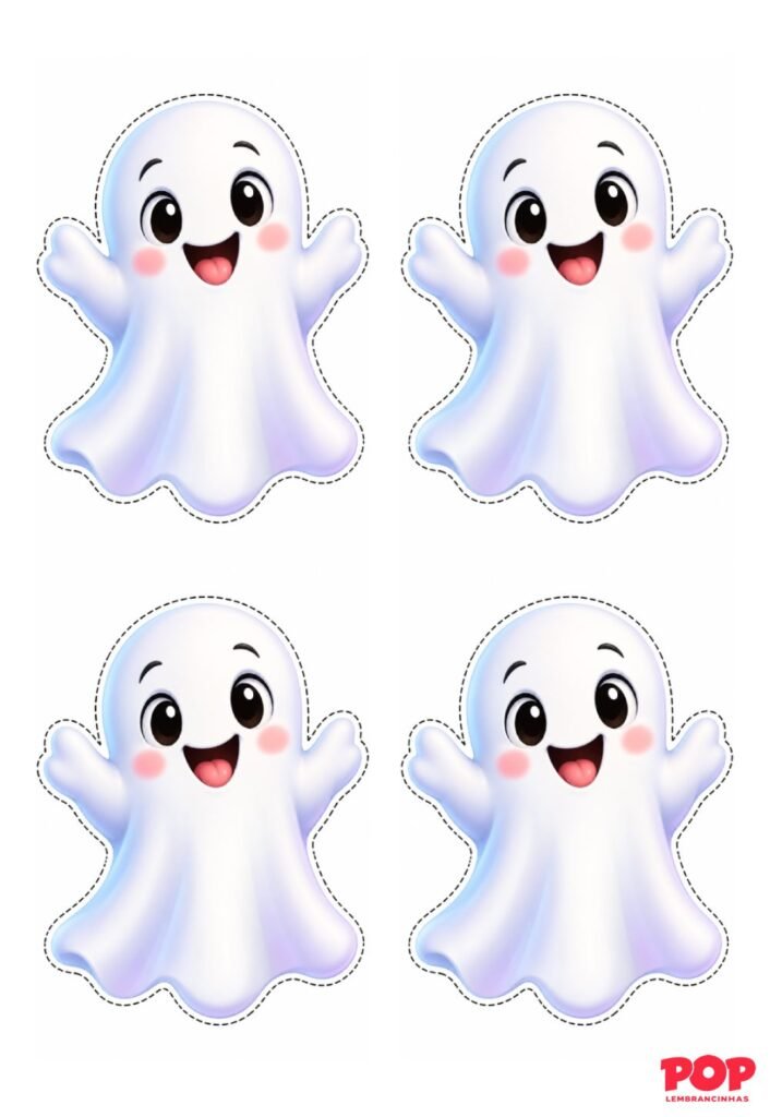 Fantasminhas de Halloween para Imprimir