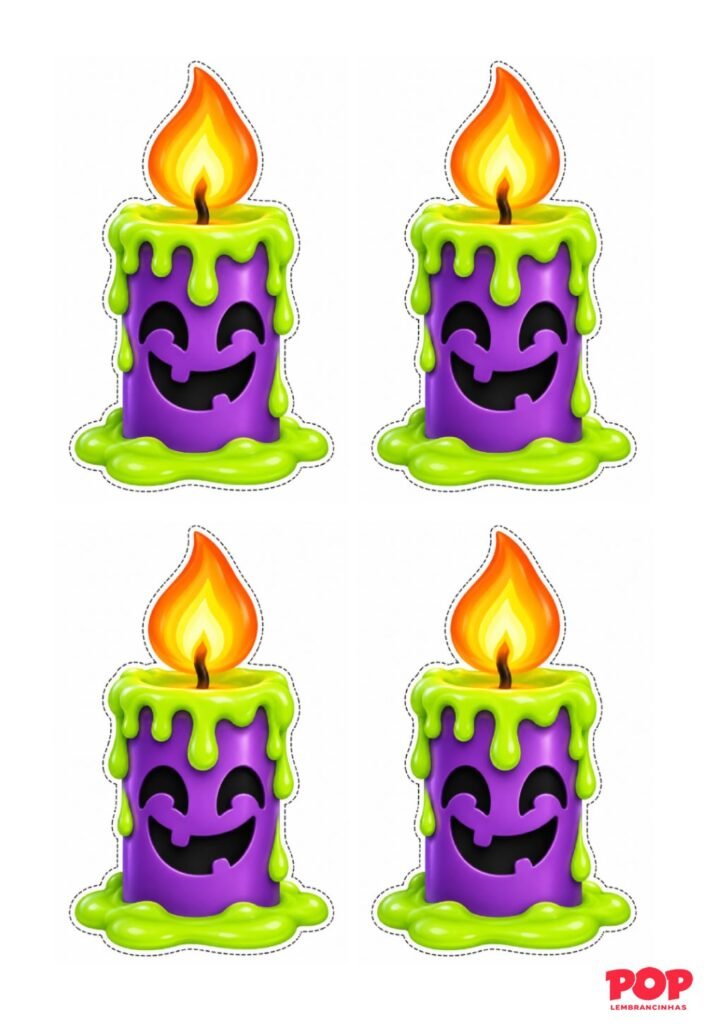 Velas de Halloween para Imprimir