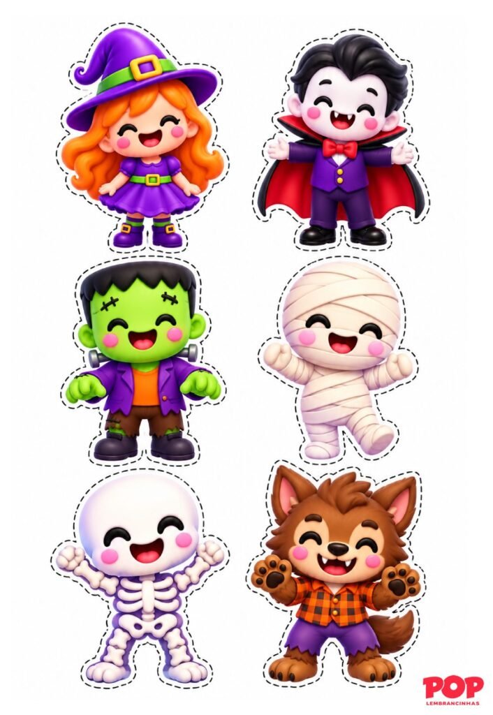 Moldes Coloridos de Halloween