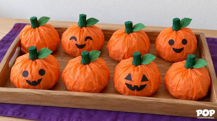 Saquinhos de Abóbora para Halloween