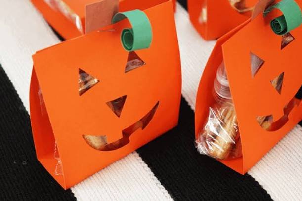 Lembrancinhas para Halloween com Sacolinhas de Abóboras