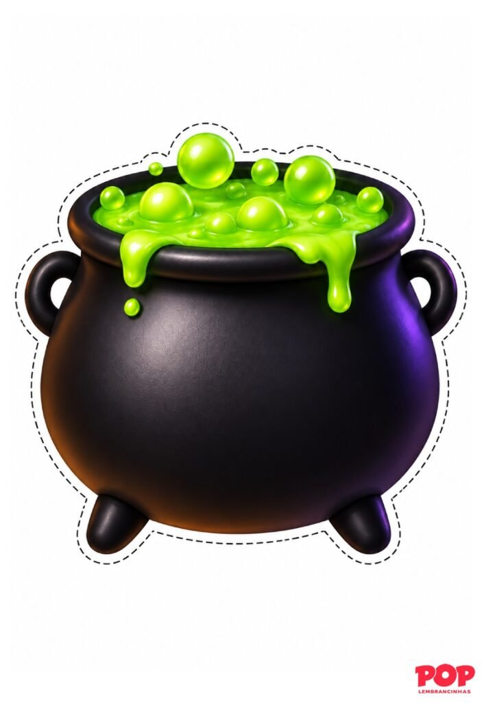 Molde de Caldeirão de Bruxa para Halloween