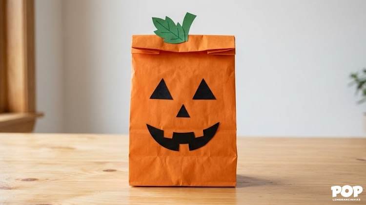 Sacolinha de Abóbora para Halloween