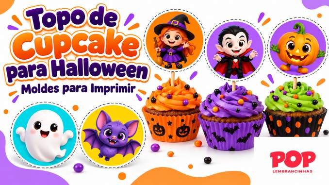 Topos de Cupcake de Halloween para Imprimir